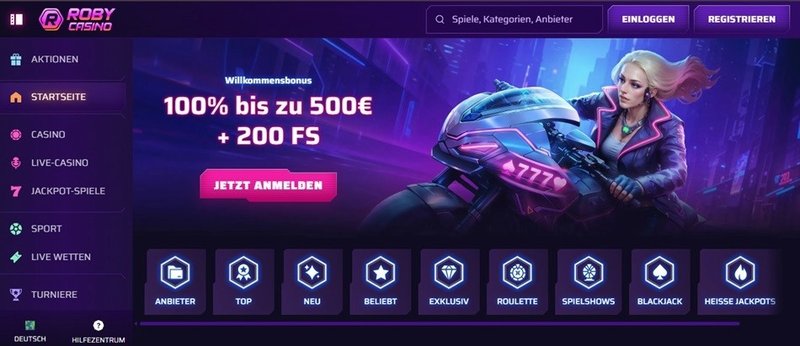 Willkommen beim Roby Casino Online – Spielautomaten und Glücksspiele